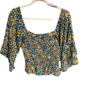 Patrons of peace blue meadows top size medium